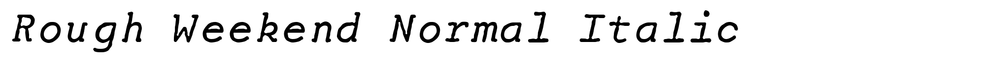 Rough Weekend Normal Italic image